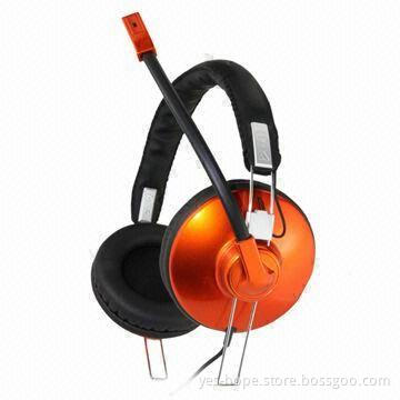 Wired Computer Headphones with 32/2.2kΩ Impedance and 2 x 40mm Mylar Speaker